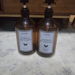 Laundry detergent and softener containers
